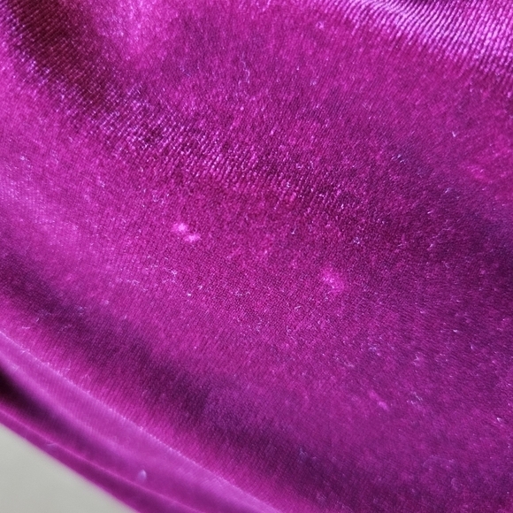 Free People Dream Team respberry color lace sleeves velvet blouse Size XS - Picture 10 of 12